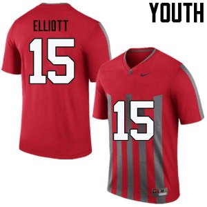NCAA Ohio State Buckeyes Youth #15 Ezekiel Elliott Throwback Nike Football College Jersey MYS2345VG